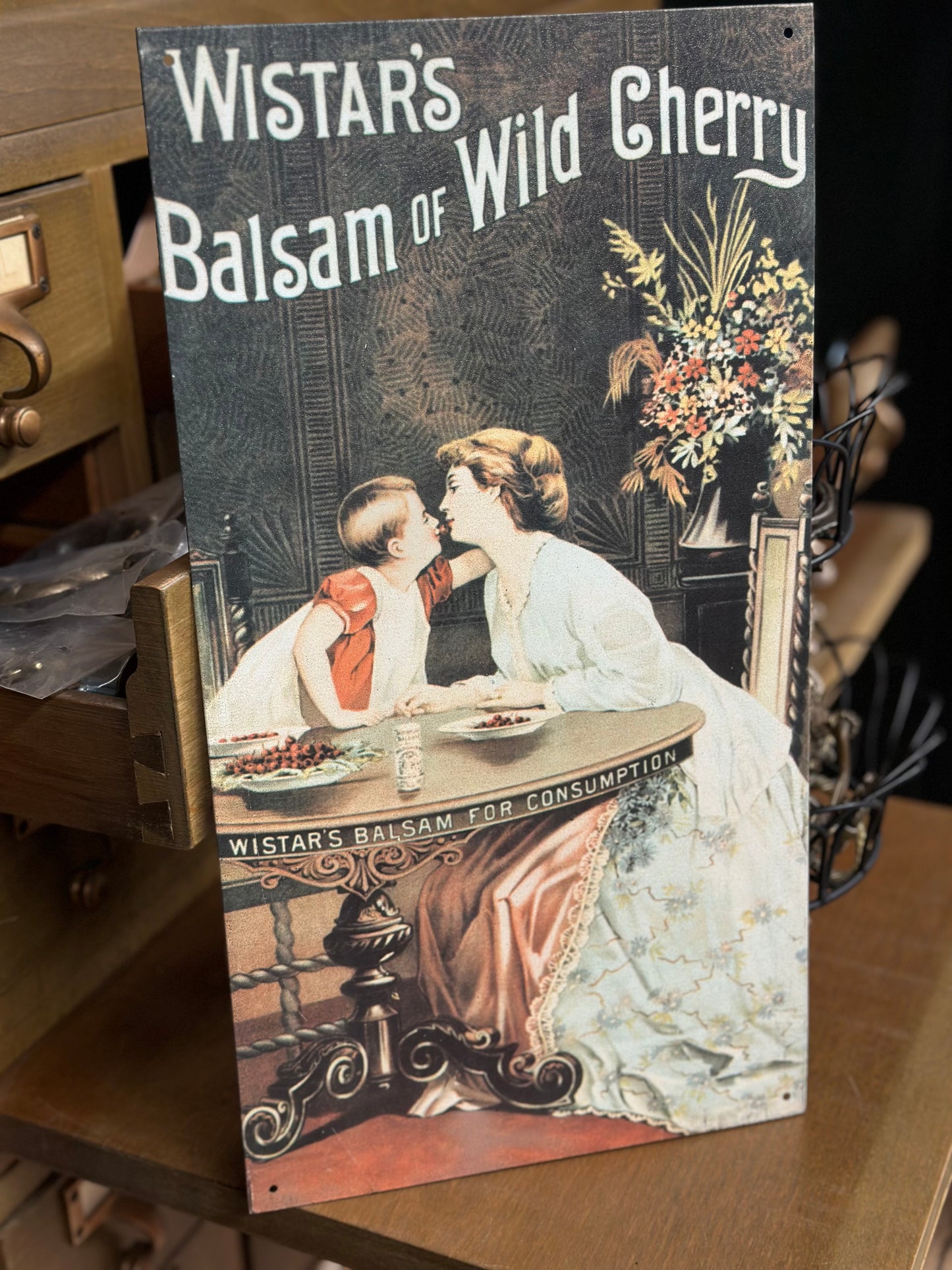 Vintage Wistar’s Advertisement Sign