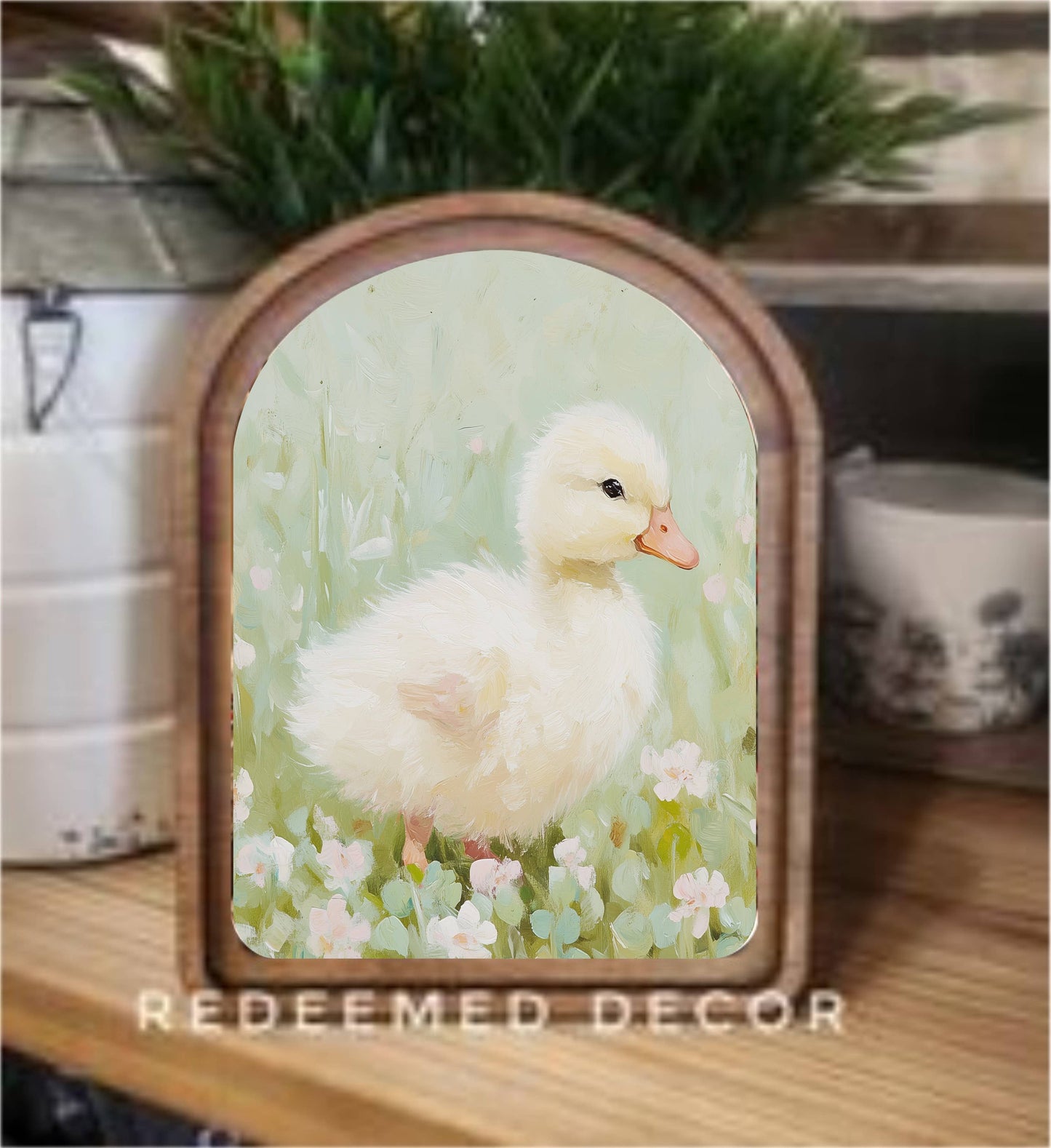 Fluffy Duckling Framed Art- Arch