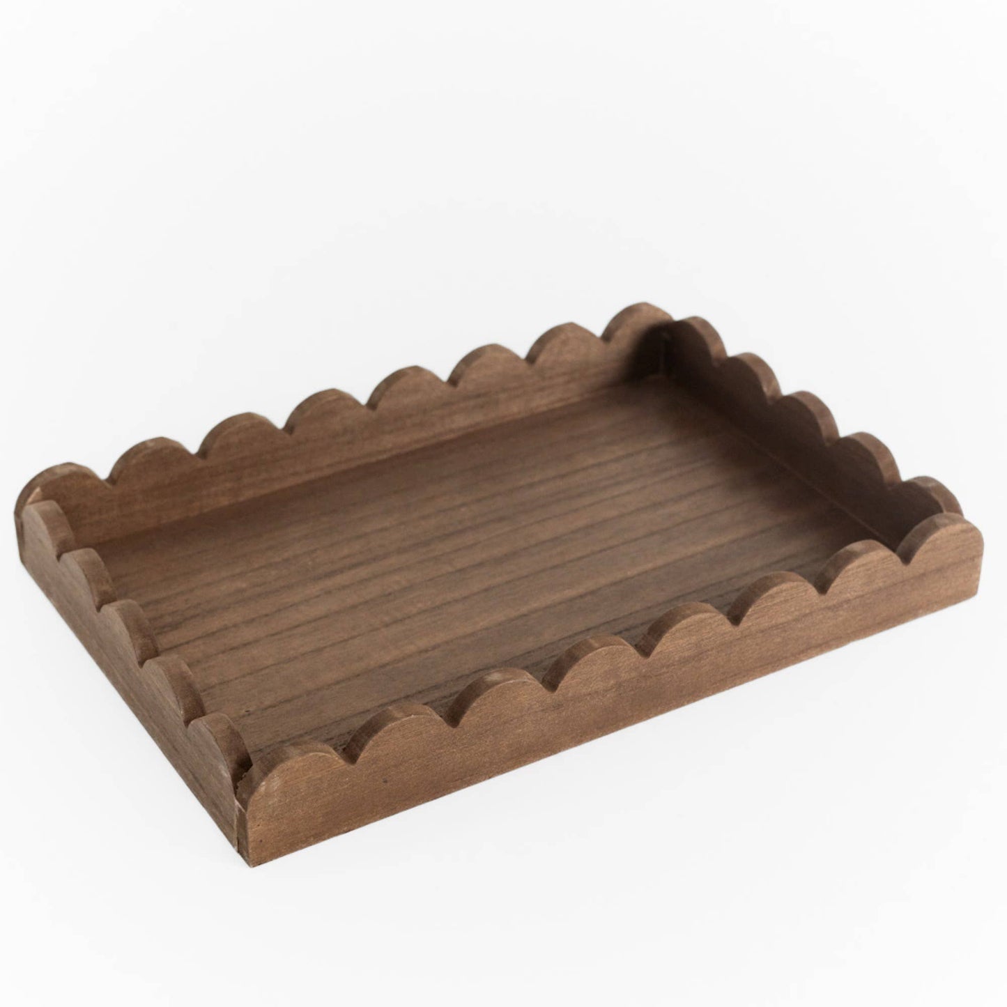 Scallop tray, espresso