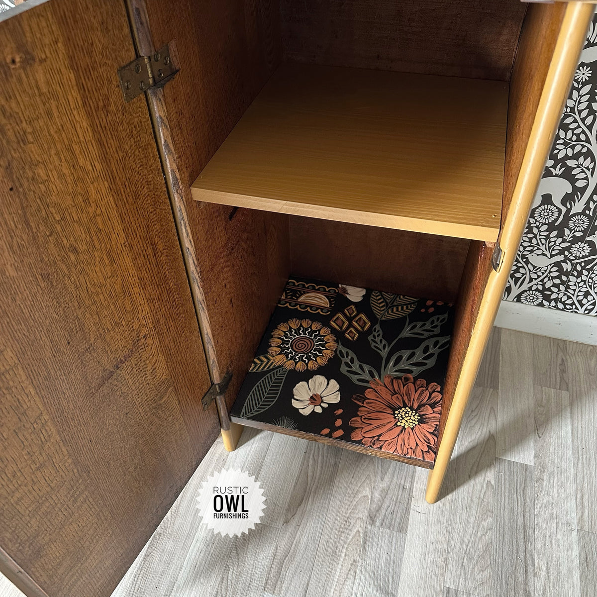 Golden Suede Oak Cabinet