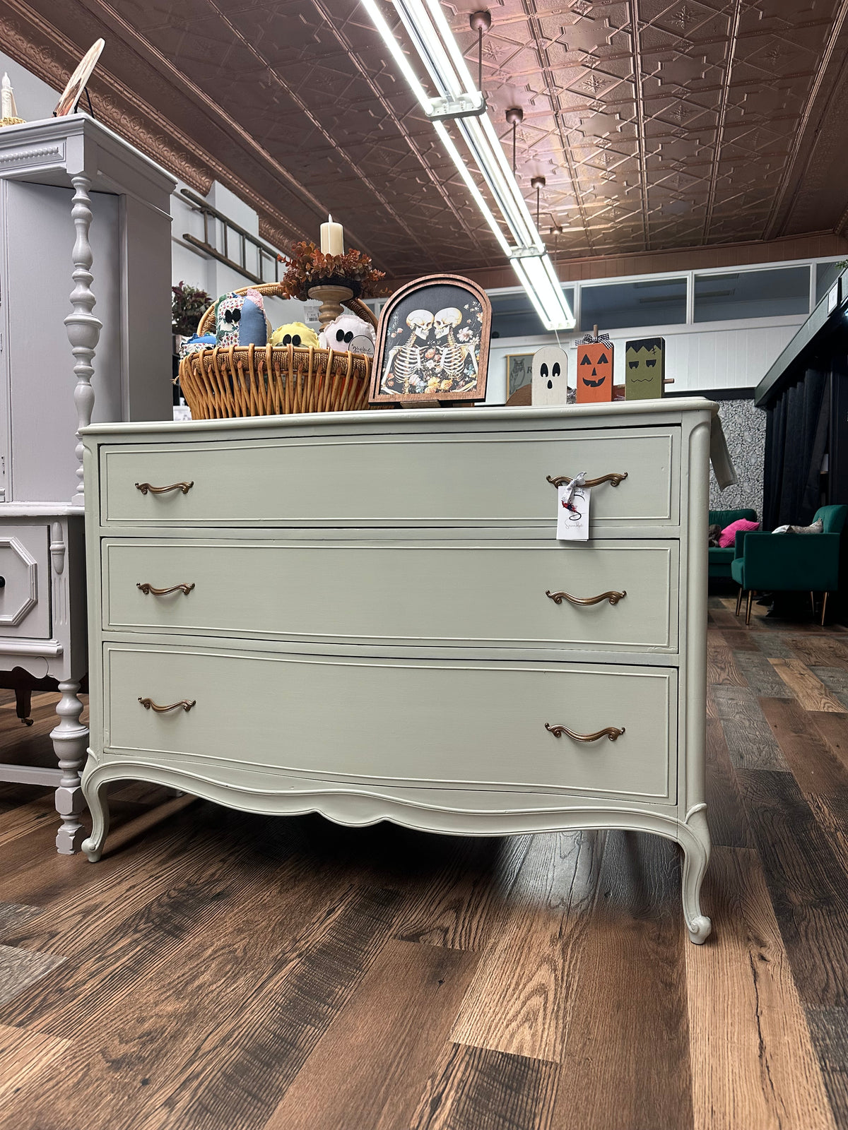 Sage Green Drexel French Provincial Dresser