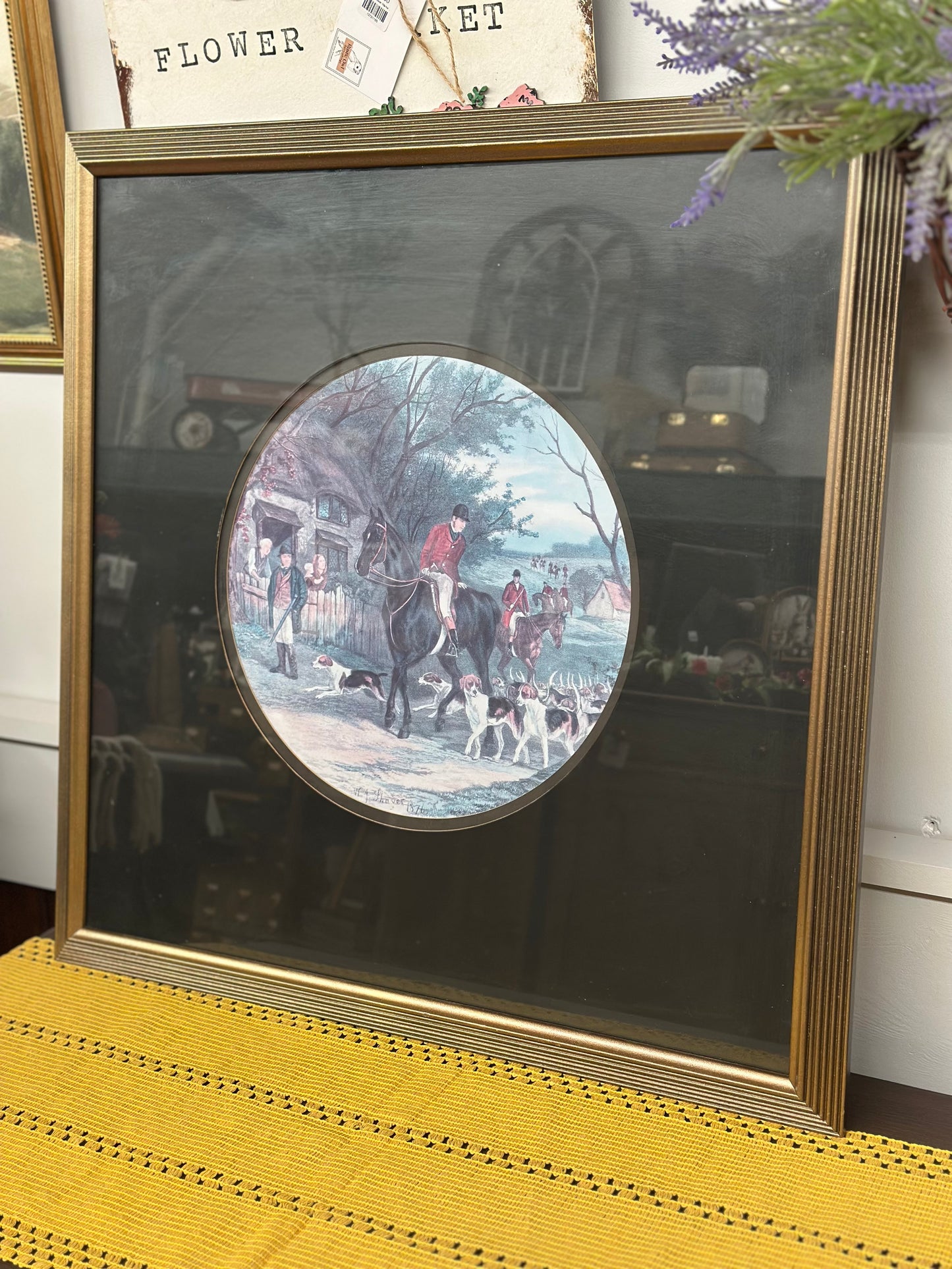 Here Come the Hounds Framed Art