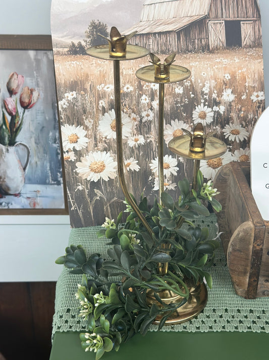 Flower Stem Candle Holder