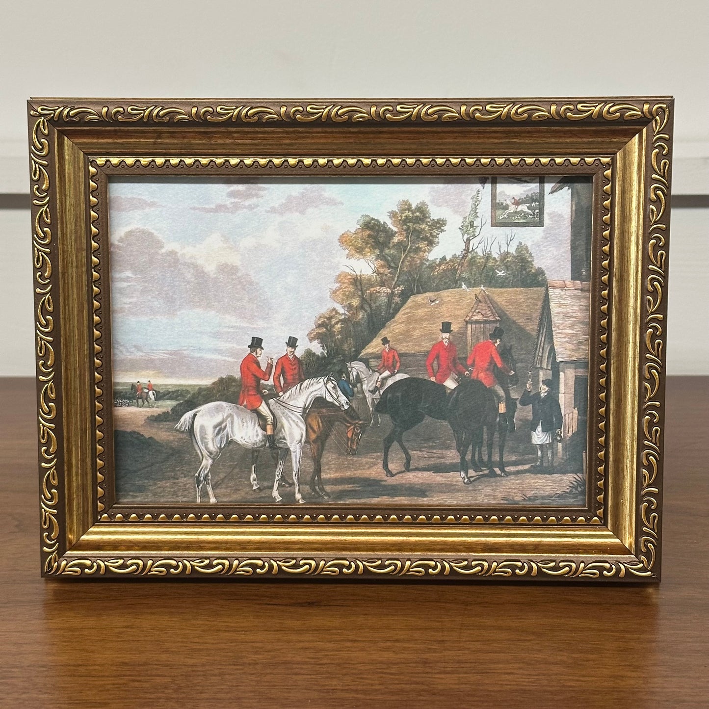 Antique English Hunt Framed Art