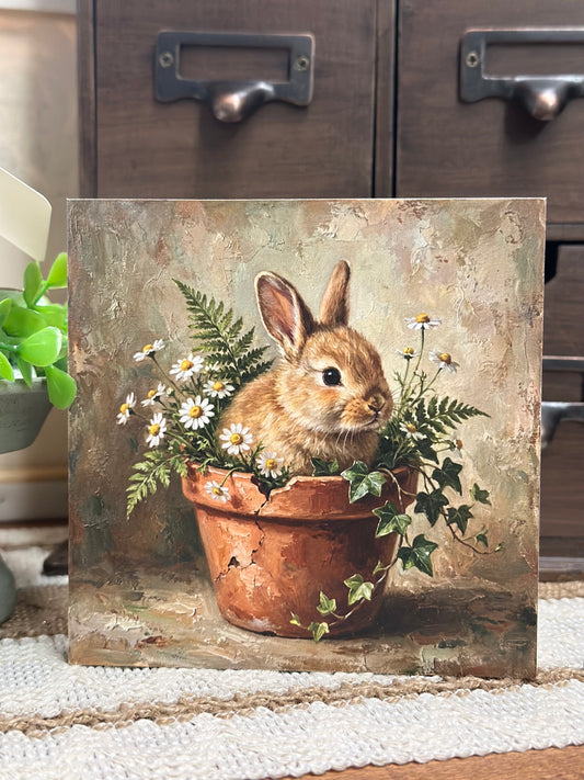 Daisy Flower Pot Bunny