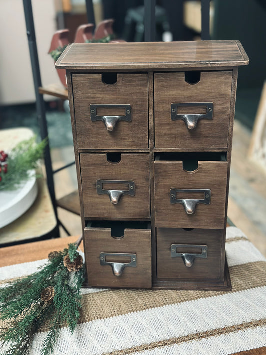 Vintage Apothecary Tabletop Cabinet