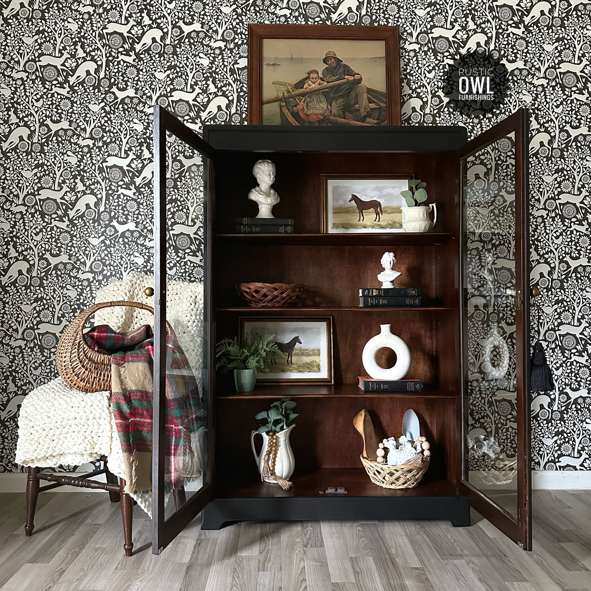 Black Glass Door Bookcase
