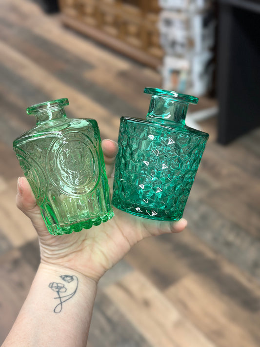 Vintage Glass Bud Vases, Assorted