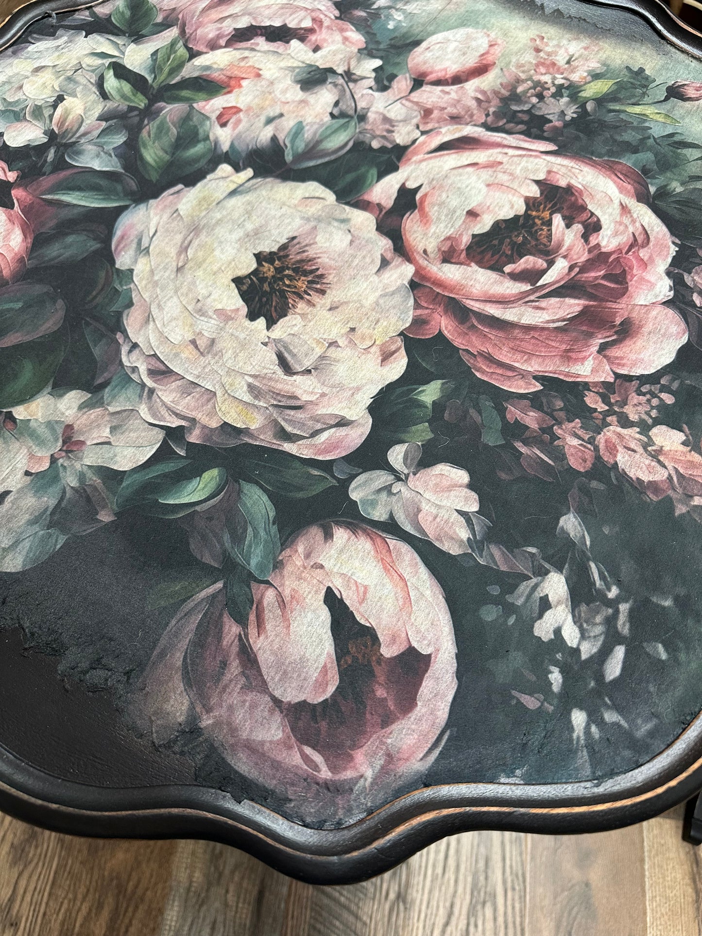 Floral Pedestal Table