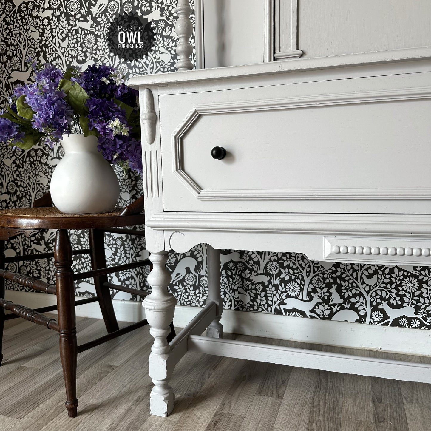 Jacobean-Style Hutch Cabinet