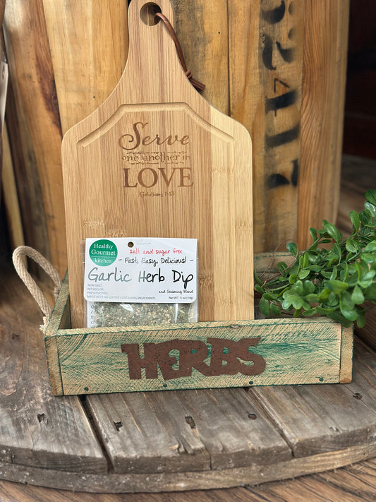 Wooden "Herbs" Box