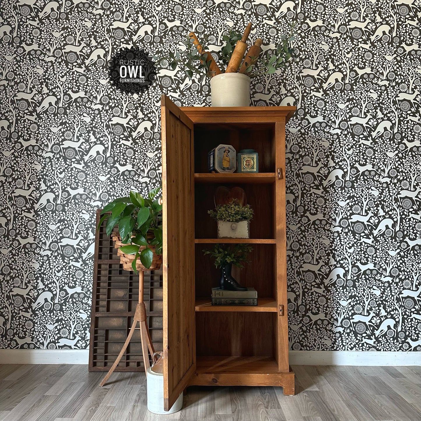 Rustic Pine Jelly Cabinet