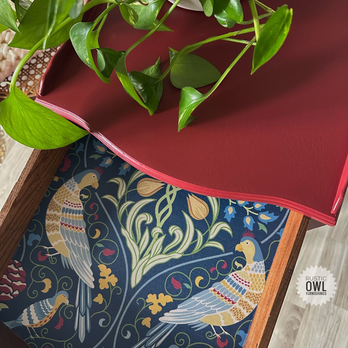 Vintage Red Side Table