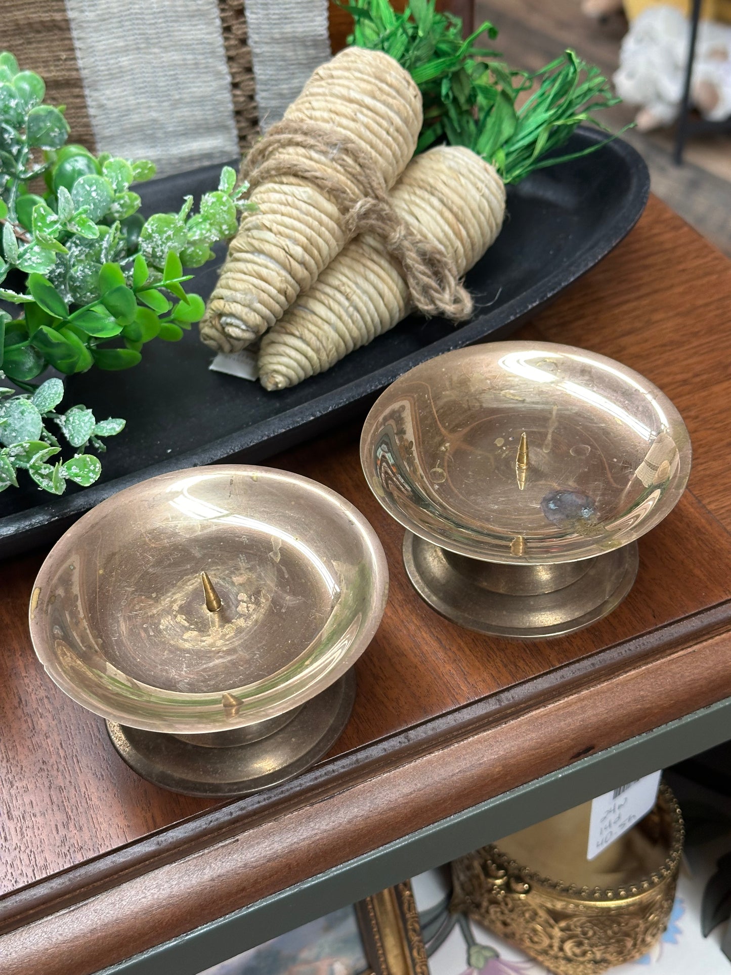 Solid Brass Pillar Candle Holder