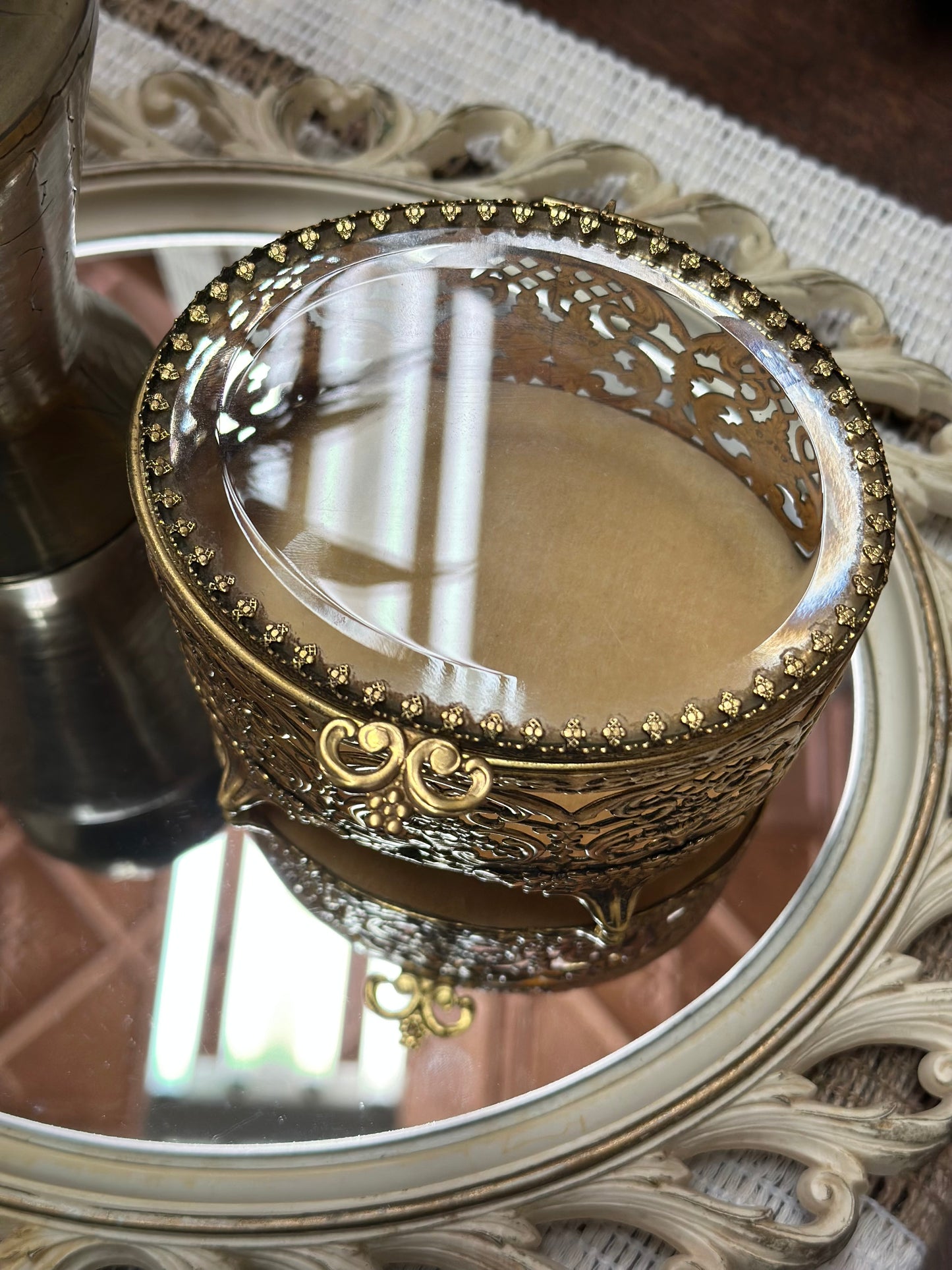 Ormolu Gilt Filigree Box