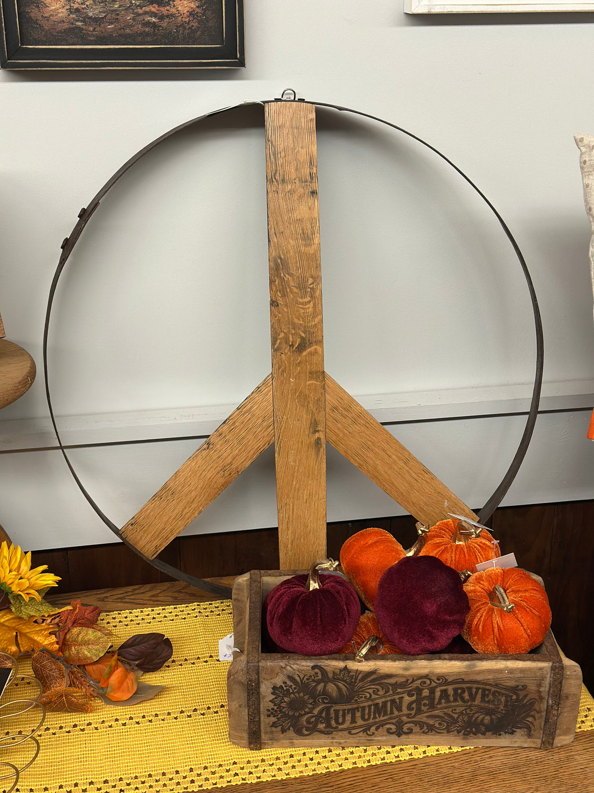 Whiskey Barrel Peace Sign
