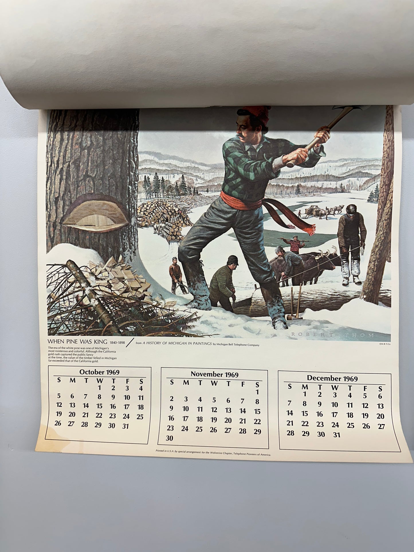Vintage 1969 Calendar