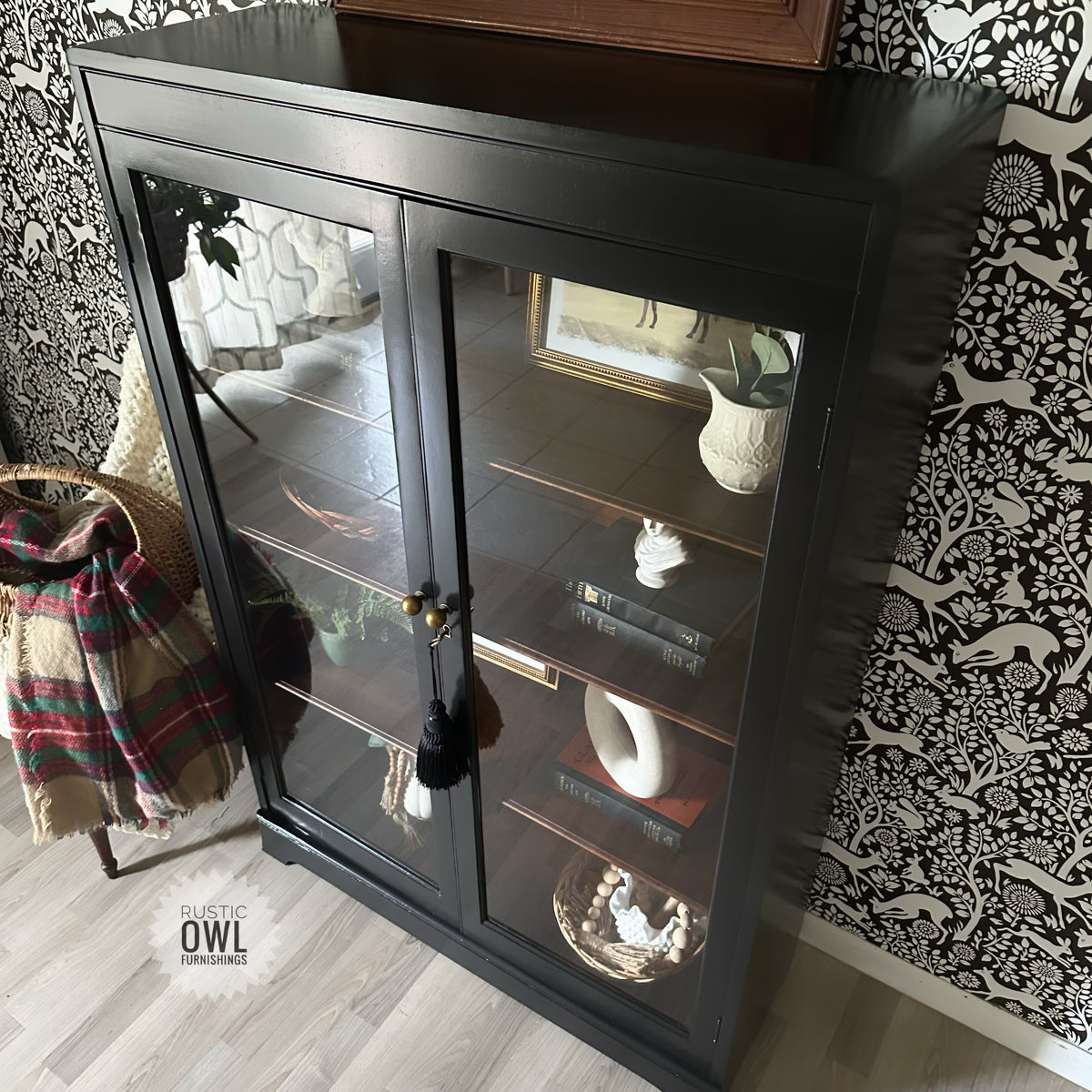 Black Glass Door Bookcase