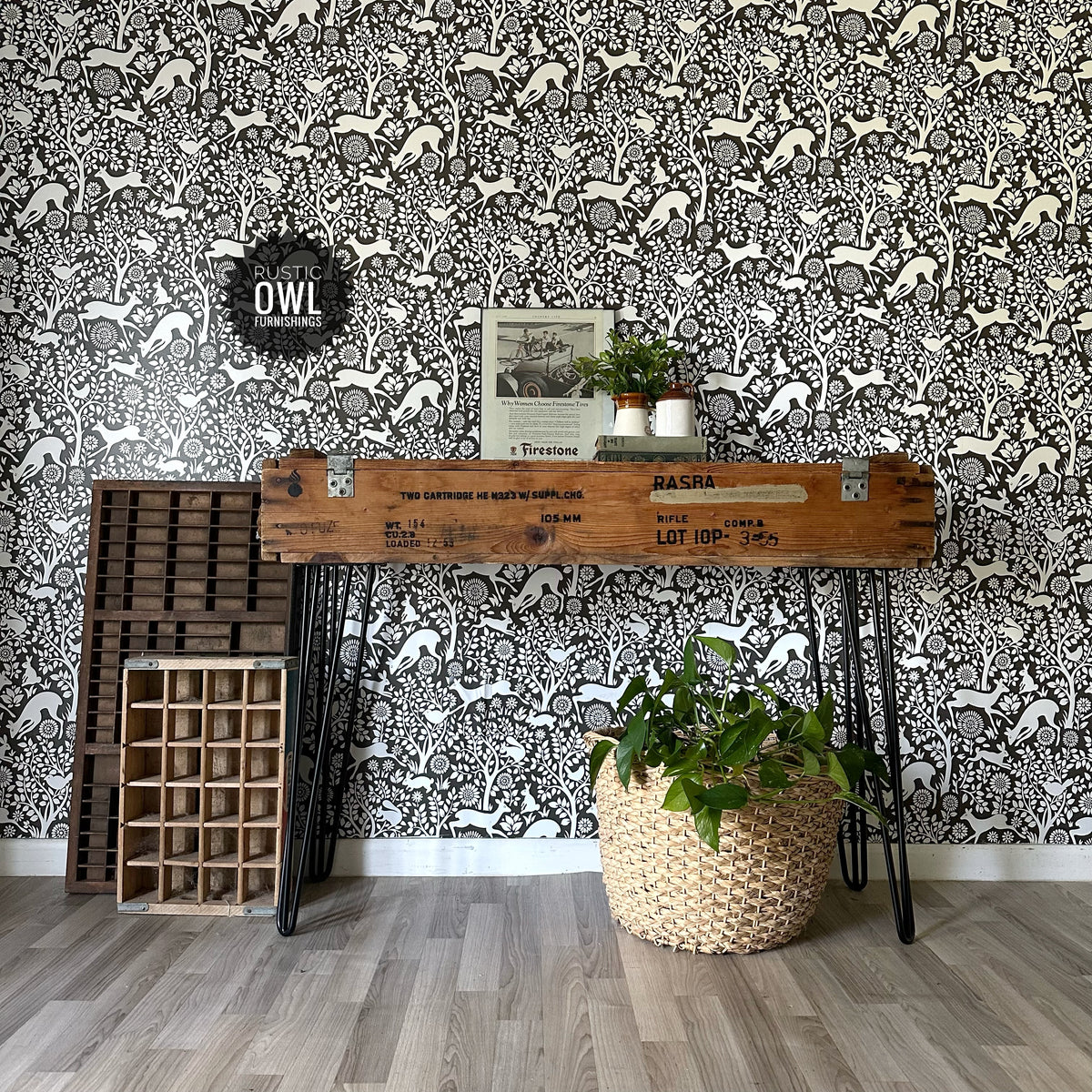 USA Ammo Crate Console Table
