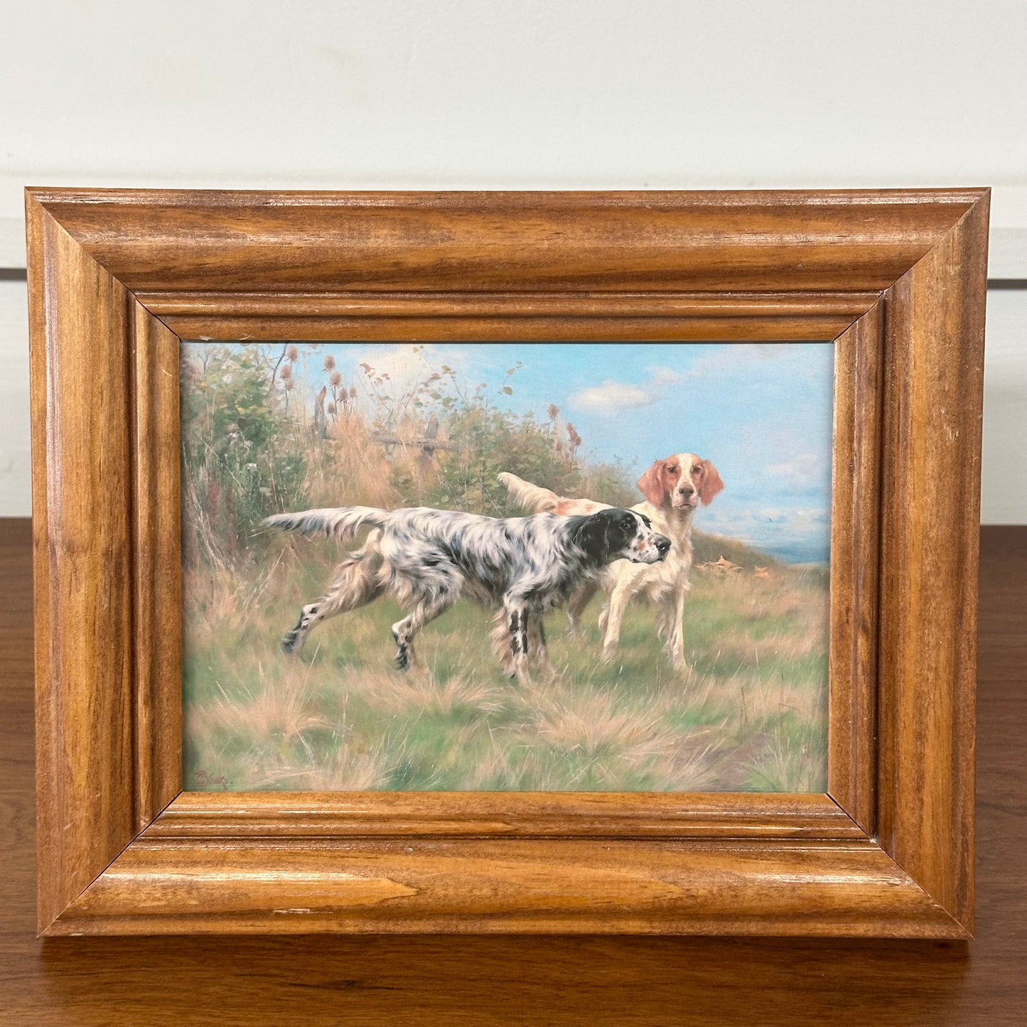 English Setters Antique Framed Art