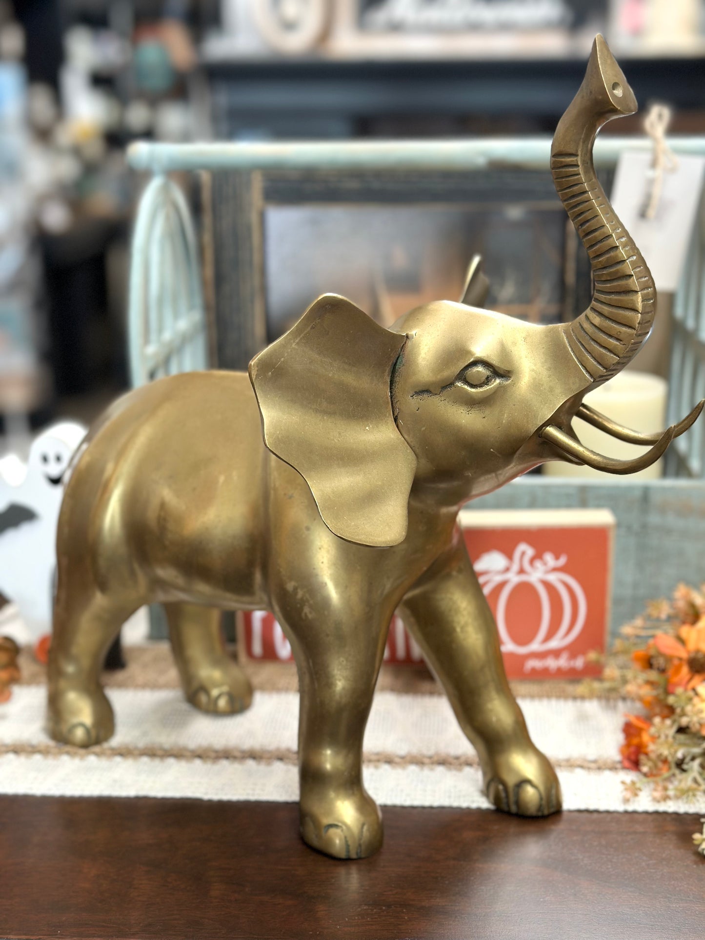 Vintage Brass Elephant, 2 sizes