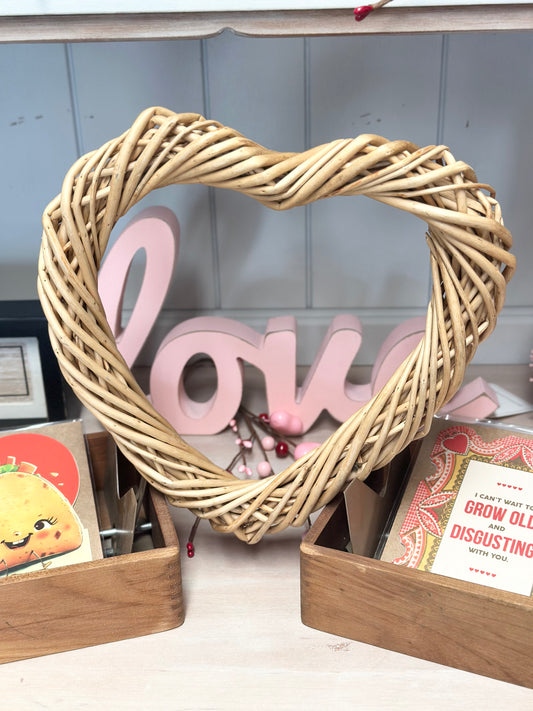 Wicker Heart Wreath