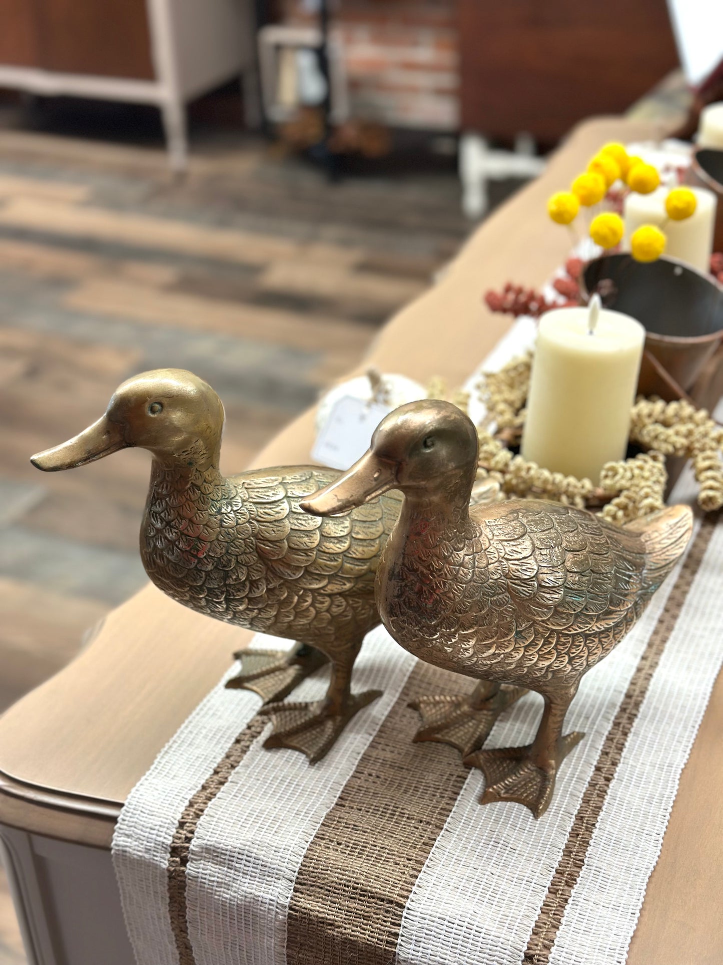Vintage Brass Duck