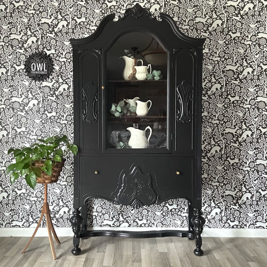 Vintage Black Hutch