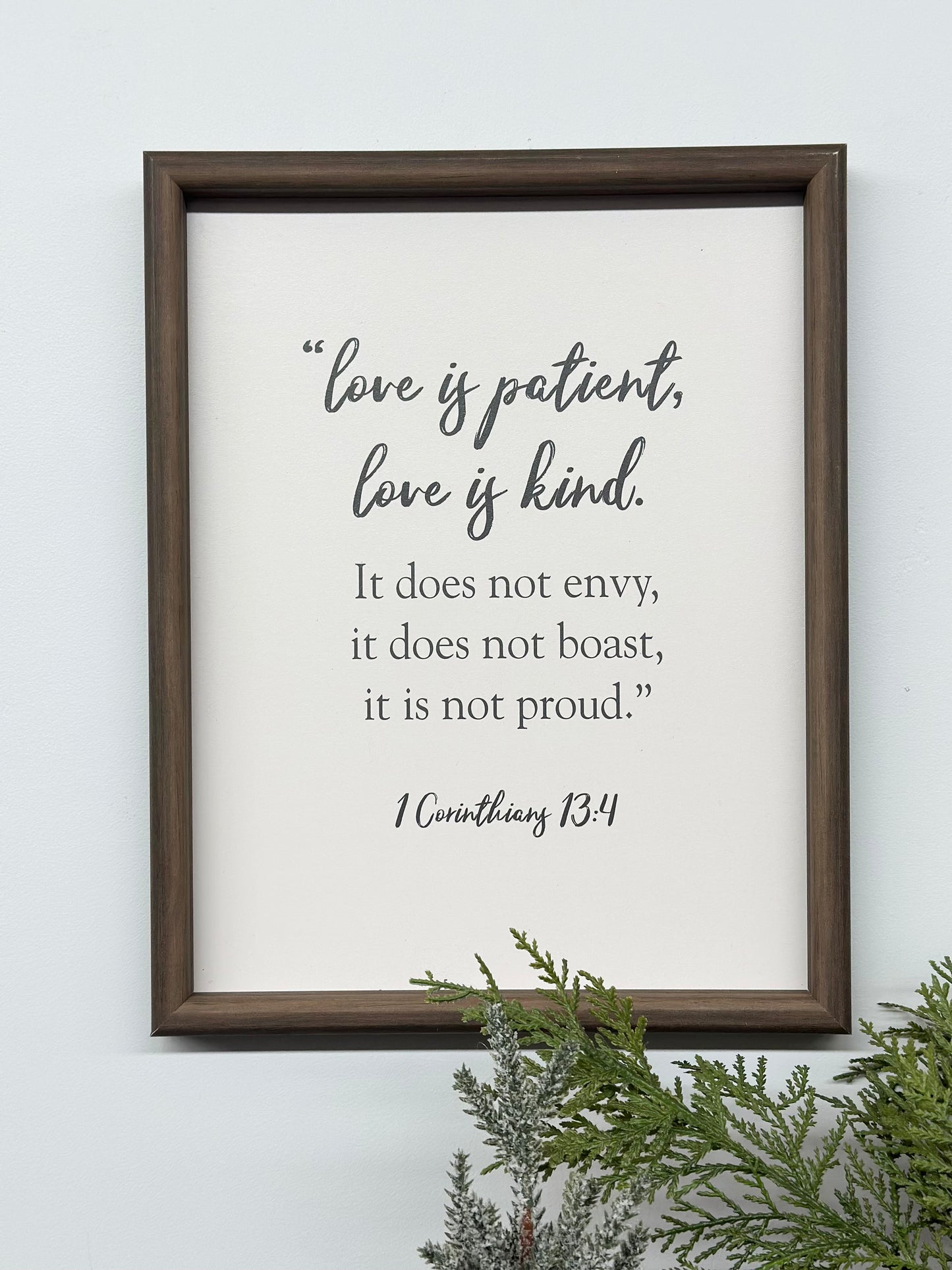 Love Is Patient Framed Art