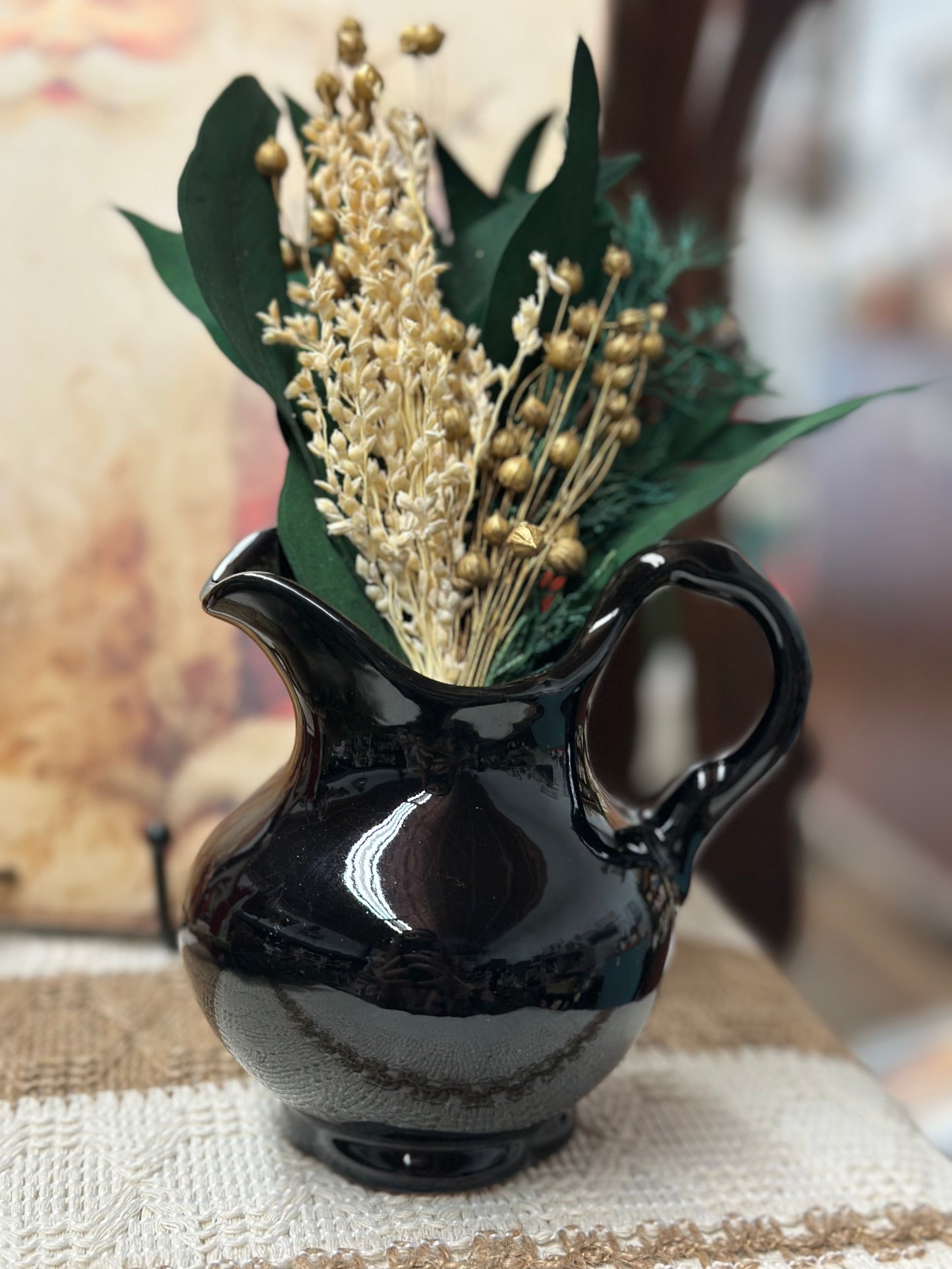 Black Vintage Pitcher