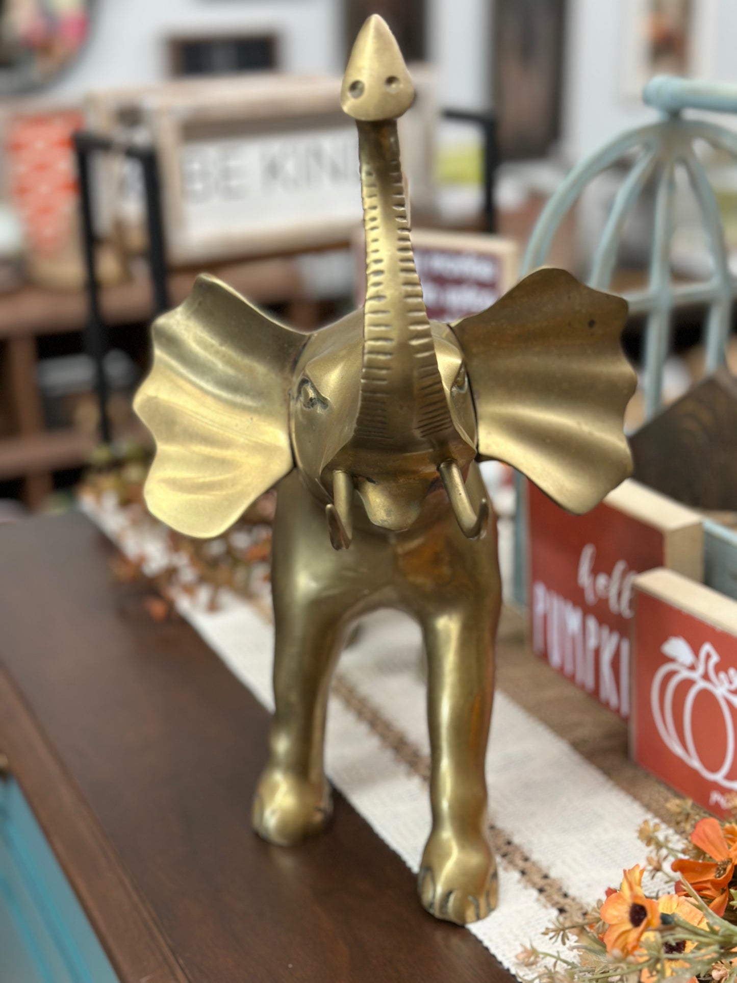 Vintage Brass Elephant, 2 sizes