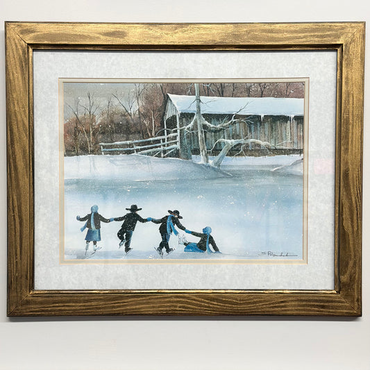 Vintage Amish Skaters Art