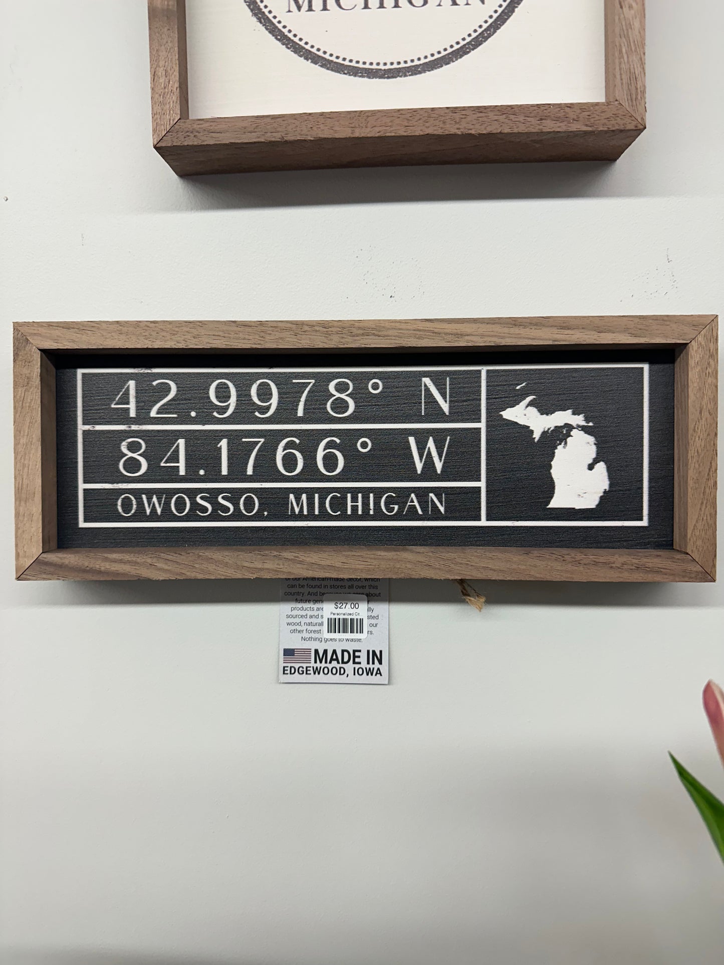 Personalized City State Coordinates With Lines Black