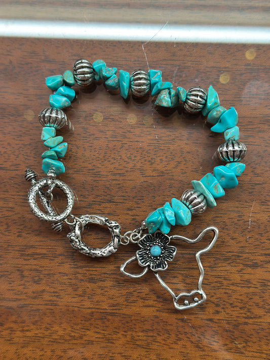 Turquoise Cow Bracelet