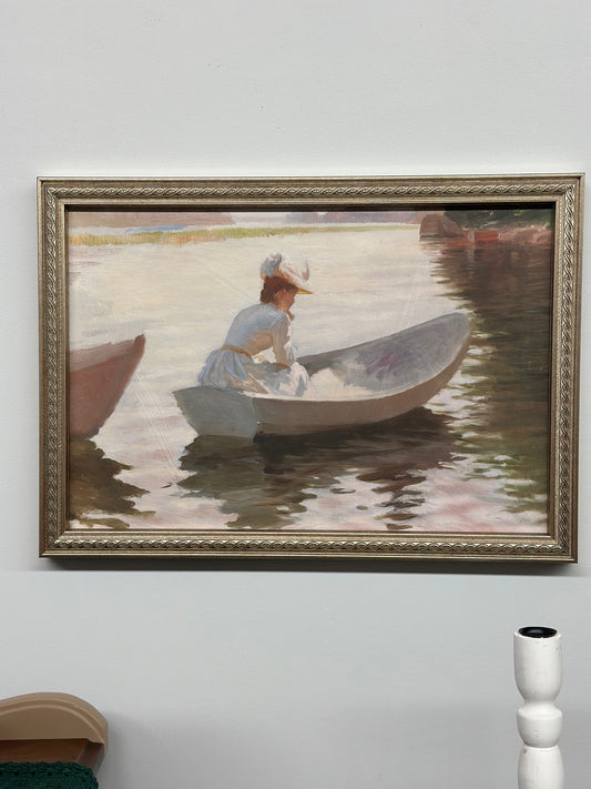 Woman in a Boat Art