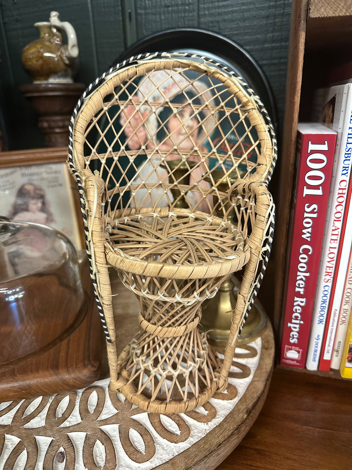 Miniature Wicker Peacock Chair