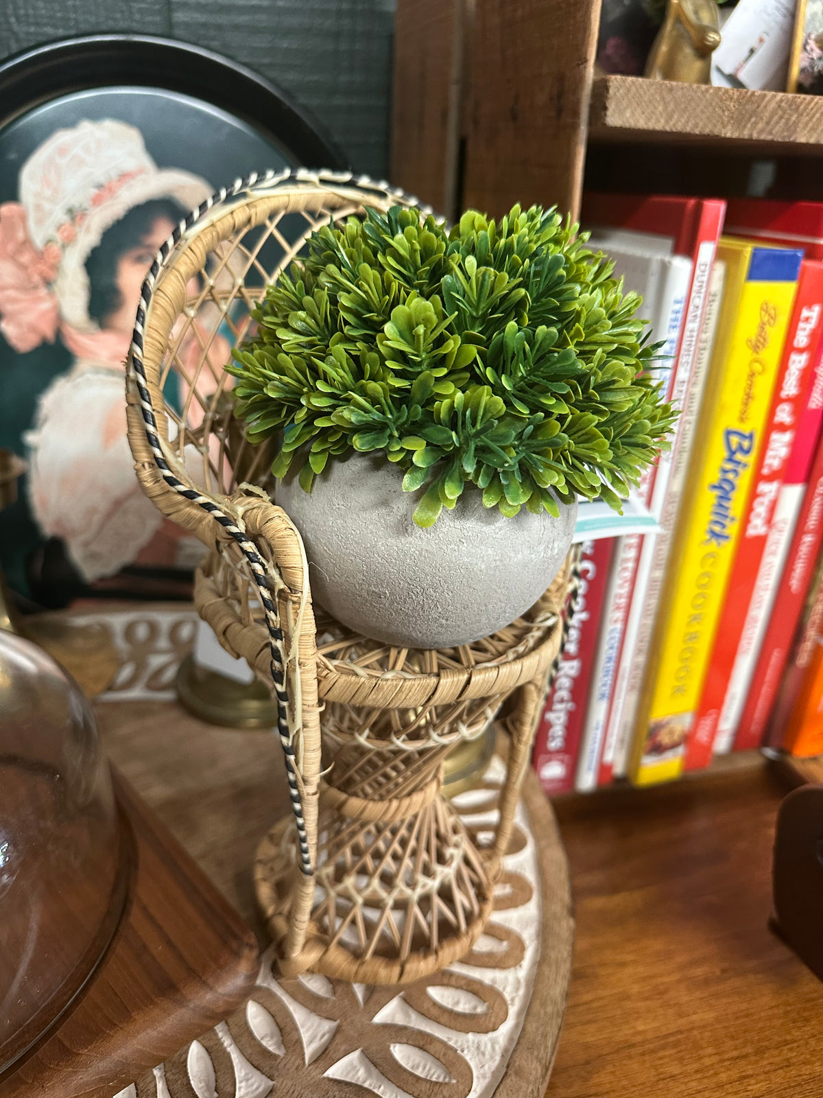 Miniature Wicker Peacock Chair