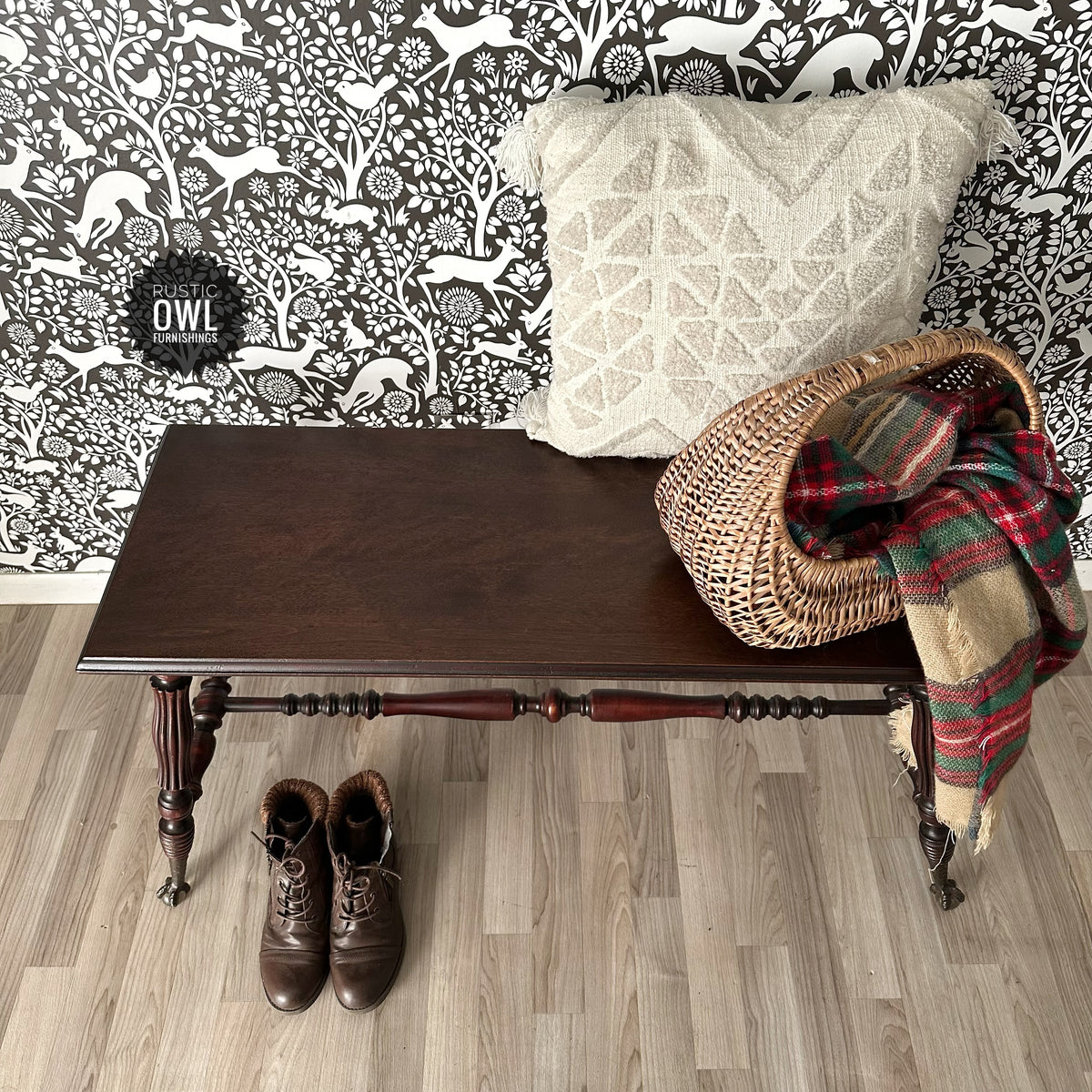 Antique Claw & Ball Footed Bench