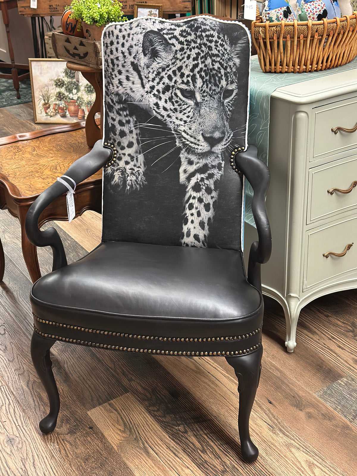 Leopard Leather Chair