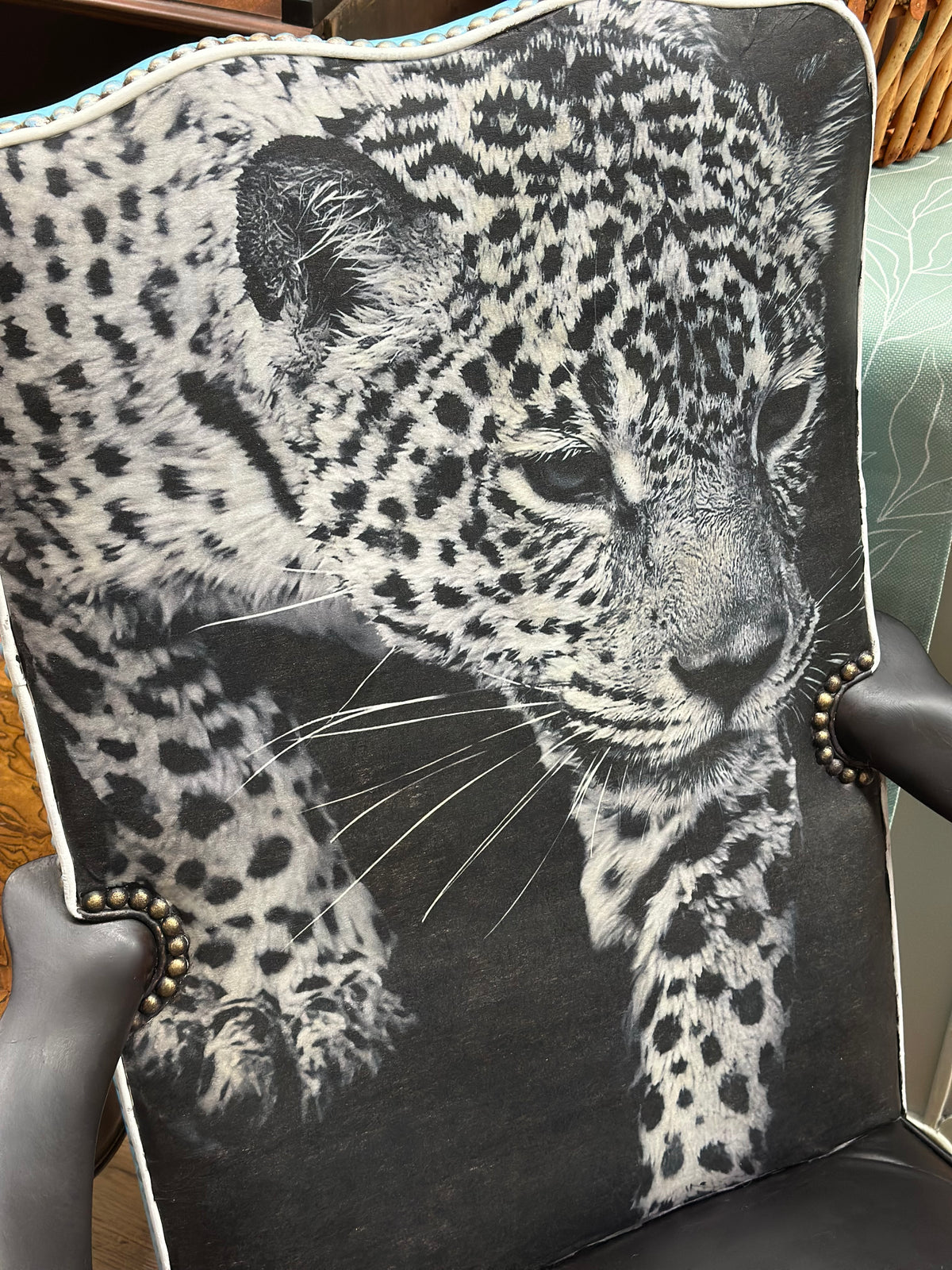 Leopard Leather Chair
