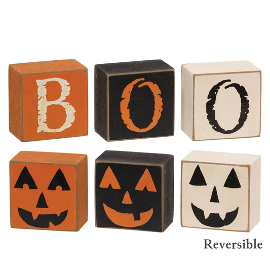 3/Set - Boo & Jack Reversible Mini Blocks