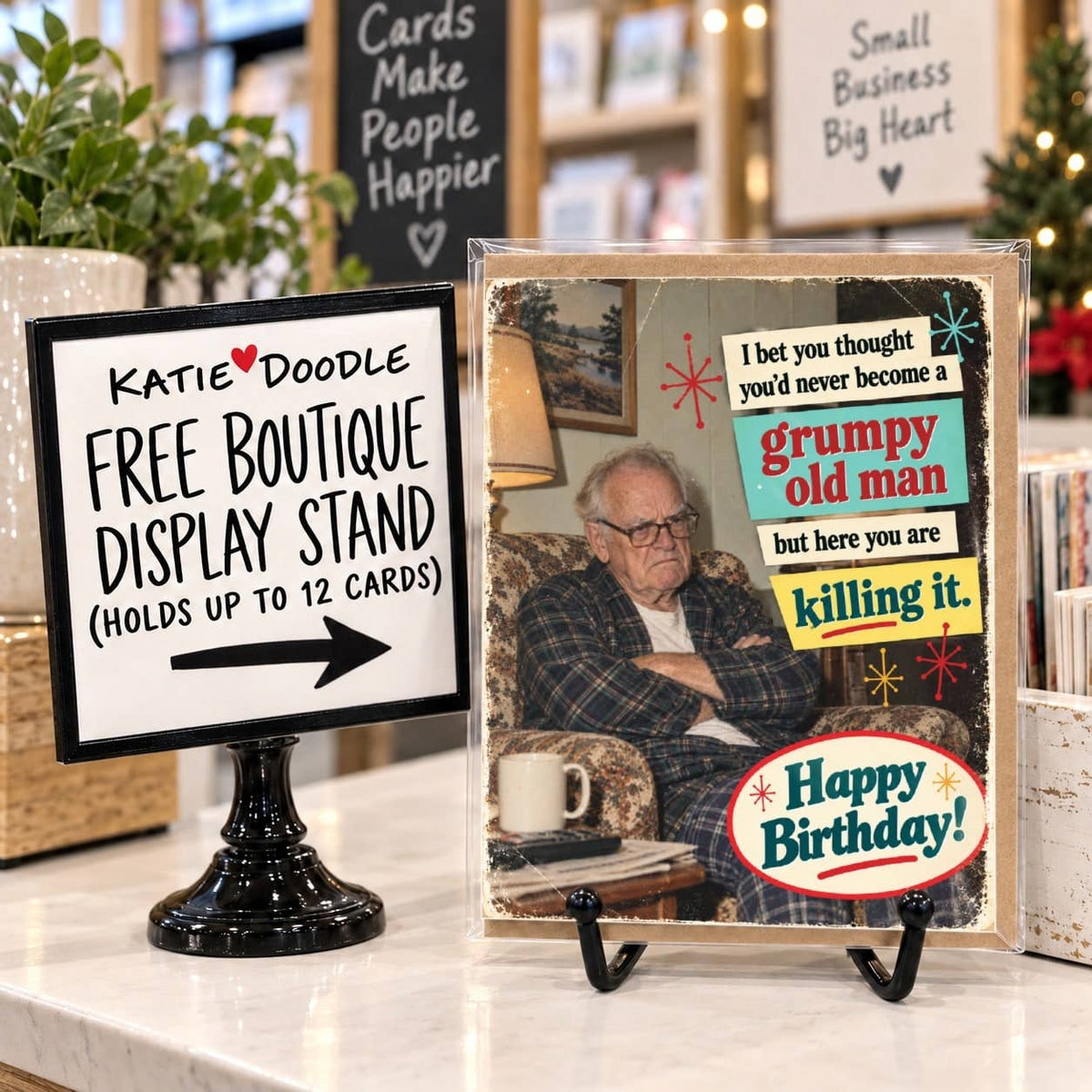 Grumpy Old Man Greeting Card