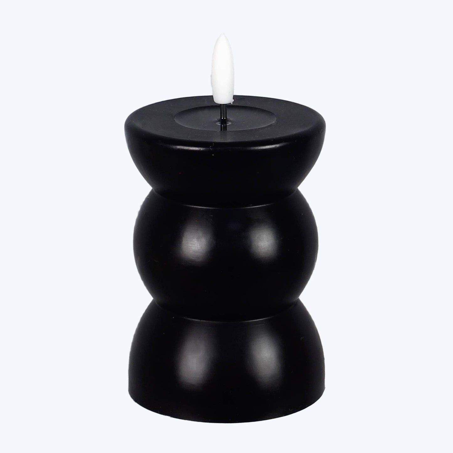 Black, Wax LED Flickering Candle