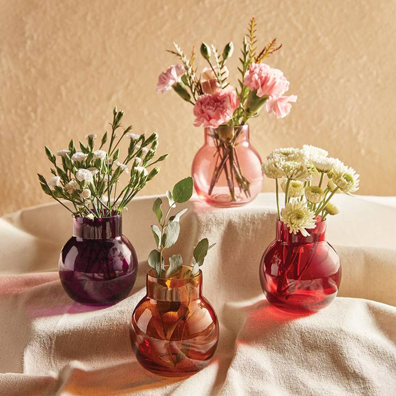 Amber Glass Bud Vase