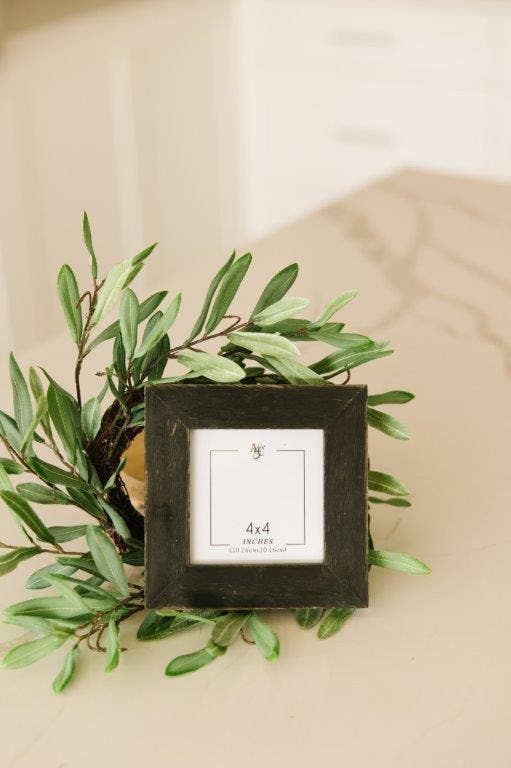 4X4 Black Wood Solid Photo Frame