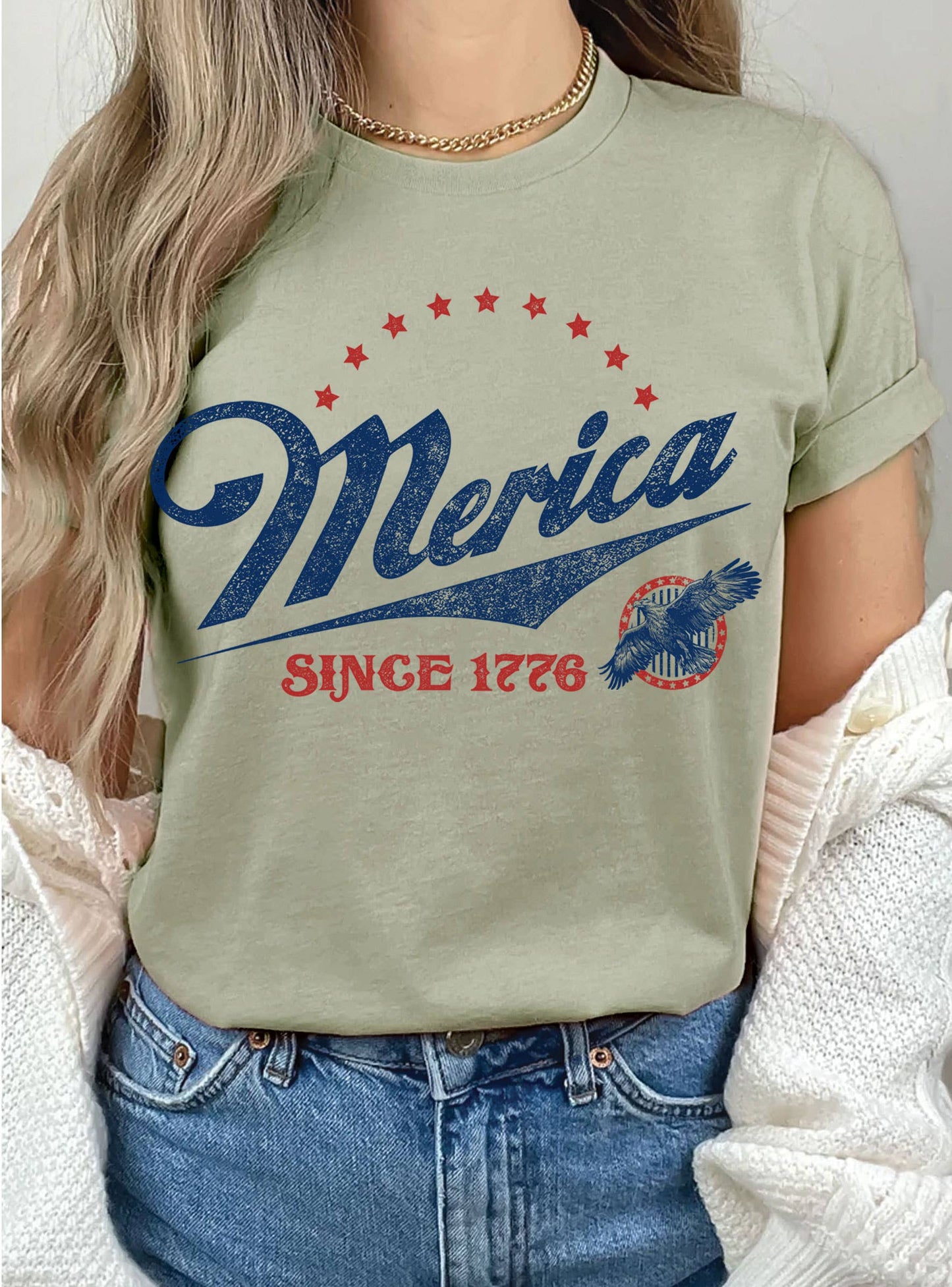 MERICA SINCE 1776 EAGLE GRAPHIC TSHIRTS