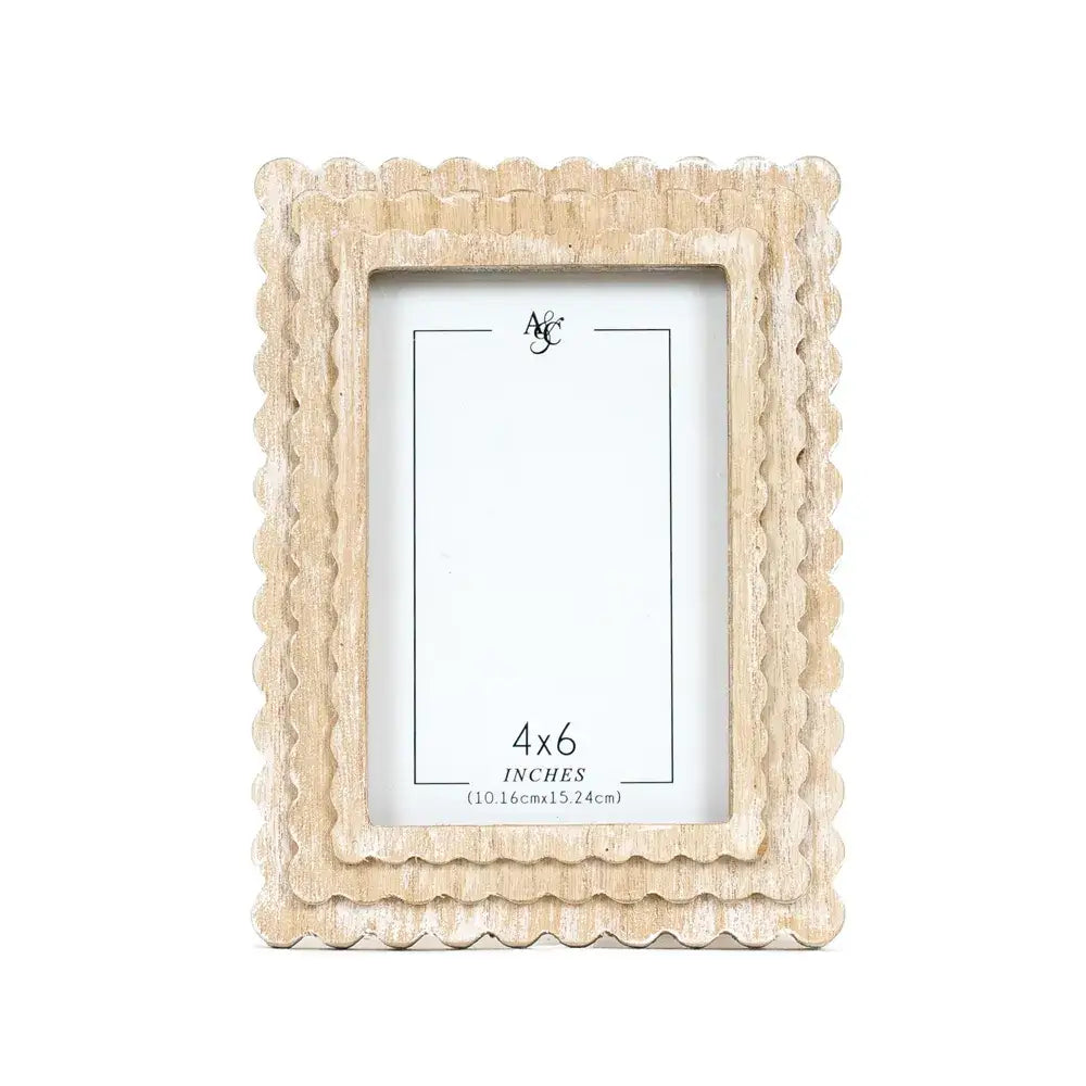 Natural Scallop Frame- 4x6