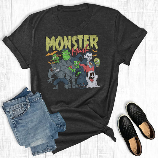 Retro Halloween Monster Mash Graphic Tee