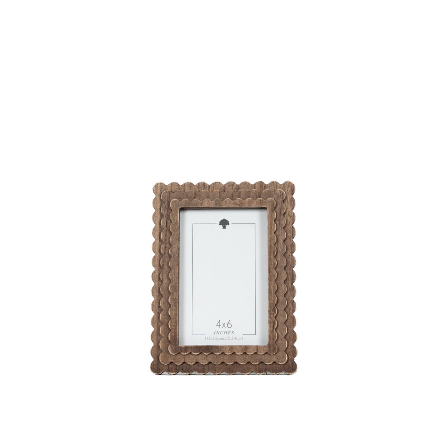 4x6 scallop photo frame espresso