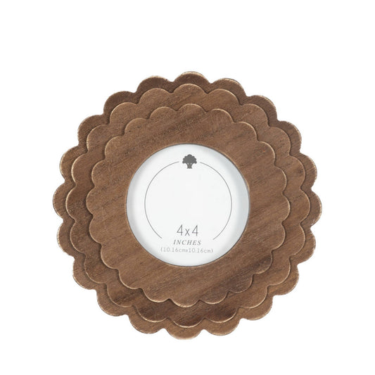 4x4 Round scallop photo frame